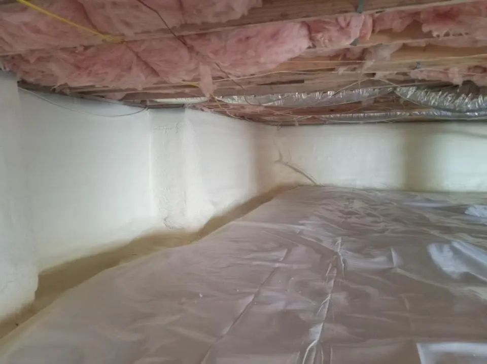 Crawl space encapsulation with closed-cell spray foam for Attic Insulation in Southern Pines